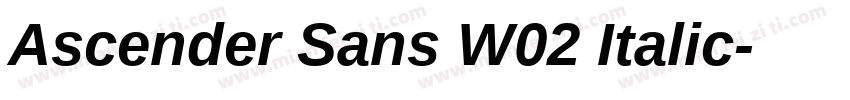 Ascender Sans W02 Italic字体转换